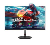 Moniteur de jeu QHD 2560 x 1440p, 180Hz, 2K, panneau IPS, temps de réponse de 1 ms, synchronisation adaptative, moniteur d'ordinateur de PC, sans cadre, ultra fin, 100 % sRGB