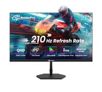 Moniteur de jeu QHD 2560 x 1440p, 180Hz, 2K, panneau IPS, temps de réponse de 1 ms, synchronisation adaptative, moniteur d'ordinateur de PC, sans cadre, ultra fin, 100 % sRGB