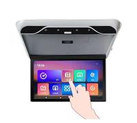 Moniteur de Montage sur Toit de Voiture HD 1080P 19 Pouces Montage Plafond Rabattable écran supérieur MP5 Lecteur multimédia WiFi/Bluetooth Moniteur pour sièges arrière(Touch Screen Gray)