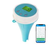 Moniteur de piscine intelligent flottant 6 en 1, testeur de compteur d'eau de piscine Bluetooth pour EC, salinité, pH, ORP, température et chlore, testeur de qualité de l'eau à affichage numérique