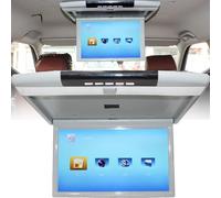 Moniteur de plafond à rabat, télévision numérique HD 1080p avec lumière et télécommande, lecteur MP5 17", HDMI, IR, FM, USB, SD, 12 V/24 V