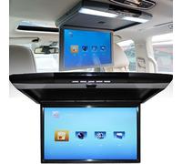 Moniteur de plafond à rabat, télévision numérique HD 1080p avec lumière et télécommande, lecteur MP5 17", HDMI, IR, FM, USB, SD, 12 V/24 V