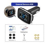 Moniteur De Pression De Voiture Intelligent Sans Fil Tpms,Système D'alarme,4 Capteurs De Type Roue,Affichage Numérique Automatique,Pression Et Température - Type K08-External Sensor