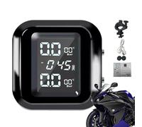 Moniteur de pression des pneus - Moniteur de pression des pneus de moto, système TPMS étanche, capteur de pression des pneus intelligent, écran LCD - en temps réel, alarme de température