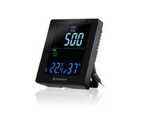 Bresser Smile Contrôleur De Qualité De L’air/du CO² De Pièce + Smiley, avec Indicateur De Dioxyde De Carbone Et Affichage des Température Et Humidité De L’air, Noir,