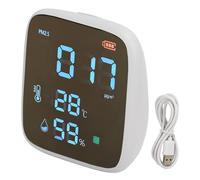 Moniteur de qualité d'air Indoor PM2,5 mètre Mini Testeur d'humidité de température de capteur intelligent portable avec alarme rapide pour les voyages du bureau à domicile