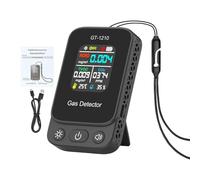 Moniteur de qualité d'air pour environnements intérieurs, détecteur de dioxyde de carbone, compteur d'air alimenté par batterie avec température et humidité - pour maison chambre auto hôtel école