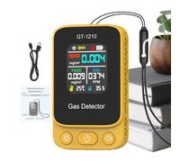 Moniteur de qualité d'air pour environnements intérieurs - Détecteur portable de dioxyde de carbone | Compteur d'air alimenté par batterie avec température et humidité - pour maison chambre hôtel