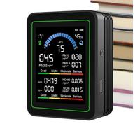 Moniteur de qualité de l'air 10 en 1 : détecteur de capteur breveté | Testeur de formaldéhyde HCHO TVOC, compteur numérique de température et d'humidité, alarme de pollution pour la sécurité