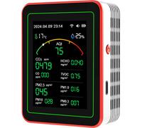 moniteur de qualité de l'air 15 en 1 avec CO₂, CO, TVOC, particules fines, température & application WLAN - pour la maison & le bureau