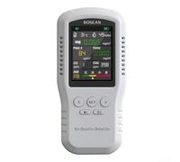 Moniteur de qualité de l'air 6 en 1, 172 × 82 × 31 mm, compteur AQI portable avec capteurs PM2,5, formaldéhyde, TVOC, température et humidité pour un usage domestique
