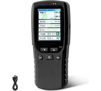 Moniteur de qualité de l'air 8-IN-1 - Compteur professionnel de particules PM2.5, PM10, PM1.0, formaldéhyde, température, humidité, TVOC - Testeur AQI pour intérieur et extérieur - Appareil de mesure 