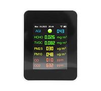 Moniteur de qualité de L'air 9 en 1, Détecteur WiFi, écran LCD Couleur, Testeur D'intérieur pour Maison, Bureau, Voiture, Hôtel