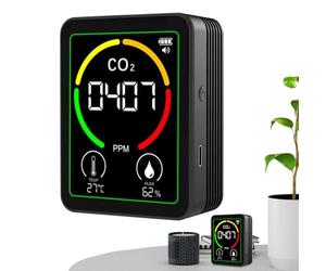 Moniteur De Qualité De L'air - ABS, 9x7x3,5 Cm | Testeur De Qualité De L'air | Précise De La Q́ualité De Ļ'áir | Compteur De Pollution Àair pour Tentes De Culture À Domicile, Bureaux, Cha