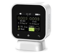 Moniteur de qualité de l'air, détecteur de formaldéhyde à écran tactile (HCHO), testeur de TVOC et de température, prenant en charge le calcul des moyennes temporelles et spatiales des données, adapté