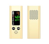 Moniteur de qualité de l'air, Détecteur de monoxyde de carbone portable 3 en 1, mini détecteur de température/humidité de voyage précis et rechargeable(Gold)