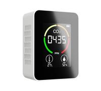 Moniteur de qualité de l'air - Détecteur de radon à grand écran LCD pour une utilisation en intérieur avec système intuitif à code couleur - Idéal pour les serres, la production agricole et les