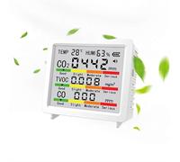 Moniteur de qualité de l'air, écran LCD portable 4 pouces HCHO/TVOC avec surveillance de la température et de l'humidité, analyse de la qualité de l'air intérieur réel pour la maison et le bureau