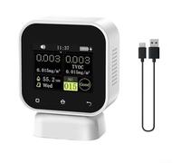 Moniteur de qualité de l'air intérieur 4 en 1 SFD02 avec écran tactile pour mesurer l'humidité TVOC en temps réel et la température et le temps