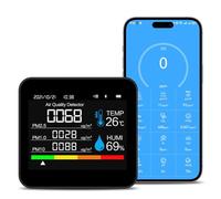 Moniteur de qualité de l'air intérieur 9 en 1 : détecte les PM2.5, PM1.0, PM10, CO2, CO, TVOC, HCHO, température et humidité pour la maison, le bureau, l'école et l'hôtel