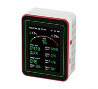 Moniteur de qualité de l'air intérieur, capteur intelligent de température et d'humidité 15 en 1 pour application TUYA pour test et analyse de la qualité de l'air domestique (blanc)