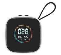 Moniteur de qualité de l'air intérieur pour PM2.5, détection de température et d'humidité, capteur de poussière compact avec affichage en temps réel et alerte d'alarme, rechargeable par USB-C, 70 × 70