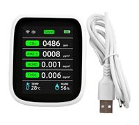 Moniteur de qualité de l'air intérieur, PV28CW 8 en 1 intelligent WIFI portable intelligent détecteur de qualité de l'air double technologie de capteur, utilisé pour la maison, les voitures, les