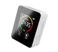 Moniteur de qualité de l'air, Moniteur de qualité de l'air Intérieur avec Système Intuitif de Code Couleur, Détecteur de Radon Grand écran LCD pour Serres, Production Agricole,