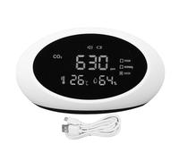 Moniteur de qualité de L'air Portable, Détecteur de Température et d'humidité de CO2, Thermomètre et Hygromètre avec écran LCD HD
