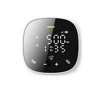 SmartLife Moniteur de qualité de l'air - Wi-Fi - Avec écran - Dioxyde de carbone (CO2) / humidité/température - Android/iOS - Noir/blanc
