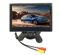 Moniteur de Recul pour Voiture, écran LCD Couleur HD 7 Pouces, 12-24V, Grand Angle 170 °, Entrée Vidéo Bidirectionnelle, Camion, Remorque, Van, Véhicules (Caméra de lumière 8LED)