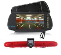 Moniteur de rétroviseur 7" + feu stop HD caméra de recul de rechange pour Fiat E-Doblo/Toyota Proace City/Opel Combo Cargo/Vivaro/Peugeot Partner 2 II Tepee Rifter/Citroën Berlingo 3 III 4 IV B9 Box
