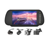 Moniteur de rétroviseur Voiture 7 Pouces, avec caméra Vue arrière, for stationnement véhicule, recul écran TFT LCD HD, Universel(Only Monitor)