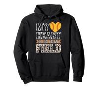 Moniteur de rythme cardiaque Softball My Heart Is On That Field Sweat à Capuche