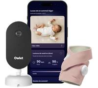 Moniteur de santé bébé Owlet Dream Duo 3 Rose - Dream Sock et Dream Sight