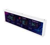 Moniteur de Température CPU, Moniteur de Température d'Ordinateur luminosité Réglable 8.8in IPS économie d'énergie pour Ordinateur de Bureau (Blanc)