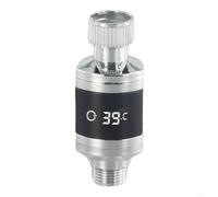 Moniteur de température de l'eau de douche à affichage LED pour tuyaux et pommeaux de douche Fahrenheit Celsius réglable Installation facile Thermomètre numérique