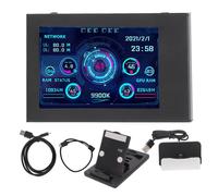 Moniteur de température d'ordinateur 3.5 pouces IPS, éditeur de thème à intensité variable, arrêt automatique, alimentation USB, moniteur de données CPU pour GPU, temps de RAM