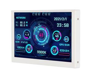 Moniteur de Température D'ordinateur 5 Pouces, luminosité Réglable, Conception DIY, Multifonction, Deux Méthodes de Connexion, Surveillance de la Température avec, pour