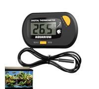Moniteur de température du réservoir de poisson - Thermomètre numérique pour reptiles et poissons - Capteur LCD portable - Appareil de mesure de la température pour carapace de tortue - Vivarium