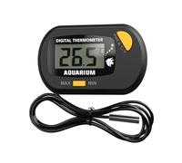 Moniteur de température du terrarium : thermomètre d'aquarium, thermomètre d'aquarium, moniteur de température numérique précis - Moniteur de température avec batterie pour eau du robinet, pour eau de