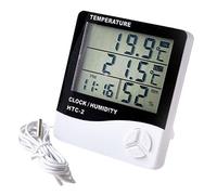 Moniteur de température et d'humidité intérieur/extérieur haute technologie, thermomètre à panneau numérique avec technologie solaire, large