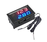 Moniteur de température numérique - Double affichage LCD -thermomètre, capteur industriel, moniteur d'eau précis | Portable aquarium réservoir reptile réfrigérateur frères réservoir poisson régulateur