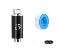Moniteur de température numérique LED pour applications de douche avec générateur hydroélectrique intégré et échelle claire de 0 à 99 Celsius (B)