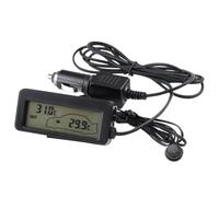 Moniteur de température, thermomètre automobile 12v Thermomètre extérieur intérieur numérique avec jauge de température rétro-éclairée avec moniteur bouchon