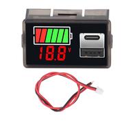 Moniteur de tension de batterie, affichage LED, compteur de batterie, Ports USB Type C, véhicule moto bateau DC8-30V voiturette de Golf numérique (Blue Backlight)