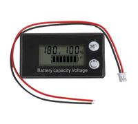 Moniteur de tension de batterie DC 8 100 V pour batteries au lithium et à l'acide avec économie de mémoire et paramètres de tension personnalisés, convient pour les motos (bleu)