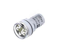 Moniteur de tension numérique, Mini voltmètre numérique DC 6-100 V, testeur de tension, rond, multicolore, 22 mm(White)