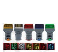 Moniteur de tension numérique, Voltmètre ampèremètre AD16 AC DC, testeur de courant avec affichage numérique LED multicolore(Blue,AC-Hz)