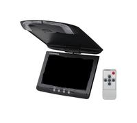 Moniteur De Toit Voiture avec Écran LCD Rabattable 9 Pouces, Affichage Multimédia Vidéo Au Plafond(Black)